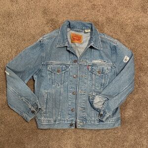 Levi's Distressed Denim Jacket Med.